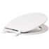 CENTOCO Round Closed Front Toilet Seat in Crane White (Bright/Cotton)