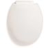 CENTOCO Round Closed Front Toilet Seat with Safety Close in Crane White