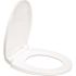 CENTOCO Round Closed Front Toilet Seat with Safety Close in Crane White