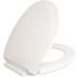 CENTOCO Round Closed Front Toilet Seat with Safety Close in Crane White