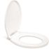 CENTOCO Round Closed Front Toilet Seat with Safety Close Plus Lift and Clean in White