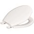 CENTOCO Round Closed Front Toilet Seat with Safety Close Plus Lift and Clean in White
