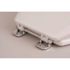CENTOCO Centocore Elongated Closed Front Toilet Seat in White with Chrome Hinge