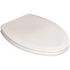 CENTOCO Centocore Elongated Closed Front Toilet Seat in White with Brushed Nickel Hinge