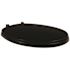 CENTOCO Round Closed Front Toilet Seat in Black