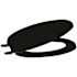 CENTOCO Elongated Closed Front Toilet Seat in Black