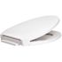 CENTOCO Elongated Closed Front Toilet Seat with Safety Close in Crane White