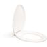 CENTOCO Elongated Closed Front Toilet Seat with Safety Close + Lift and Clean in White