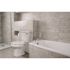 CENTOCO Elongated Closed Front Toilet Seat with Safety Close + Lift and Clean in White
