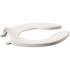 CENTOCO Elongated Open Front No Cover Commercial Toilet Seat in White