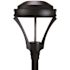 LiteCo Black Outdoor Contemporary Commercial LED Post Top
