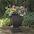 Mayne Augusta 26 in. Tall Self-Watering Black Polyethylene Planter