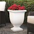 Mayne Augusta 26 in. Tall Self-Watering White Polyethylene Planter