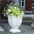 Mayne Augusta 26 in. Tall Self-Watering White Polyethylene Planter