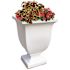Mayne Augusta 26 in. Tall Self-Watering White Polyethylene Planter