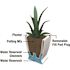 Mayne Acadia 16 in. Square Self-Watering Black Polyethylene Planter
