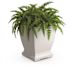 Mayne Acadia 16 in. Square Self-Watering White Polyethylene Planter