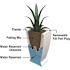 Mayne Acadia 28 in. Tall Self-Watering Black Polyethylene Planter