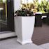 Mayne Acadia 28 in. Tall Self-Watering White Polyethylene Planter