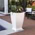 Mayne Acadia 28 in. Tall Self-Watering White Polyethylene Planter