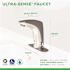 Symmons Ultra-Sense Battery Powered Single Hole Touchless Bathroom Faucet with Deck Plate in Chrome