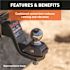 CURT RockerBall Cushion Hitch with 2 in. Ball (2 in. Shank, 7,500 lbs., 5 in. Drop)