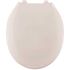 CENTOCO Round Closed Front Commercial Toilet Seat in White with Stainless Steel Self Sustaining Hinge