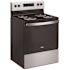 Whirlpool 30 in. 4.8 cu. ft. 4 Burner Element Electric Range with Self-Cleaning in Stainless Steel with Storage Drawer