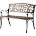BALKENE HOME Decatur Antique Bronze 40 in. Cast Aluminum Outdoor Bench