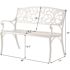 BALKENE HOME Decatur Antique Bronze 40 in. Cast Aluminum Outdoor Bench
