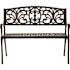 BALKENE HOME Decatur Antique Bronze 40 in. Cast Aluminum Outdoor Bench