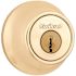 Kwikset 660 Polished Brass Single Cylinder Deadbolt with Pin & Tumbler featuring Microban Technology