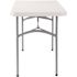 National Public Seating 24 in. x 48 in. Speckled Grey Plastic Heavy-Duty Blow-Molded Folding Table