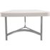 National Public Seating 24 in. x 48 in. Speckled Grey Plastic Heavy-Duty Blow-Molded Folding Table