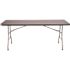 National Public Seating NPS 30 in. x 72 in. Charcoal Slate Heavy Duty Blow Molded Plastic Folding Table