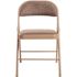 900 Star Trail Brown Fabric Padded Metal Frame Folding Chair (4-Pack)