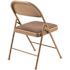 900 Star Trail Brown Fabric Padded Metal Frame Folding Chair (4-Pack)