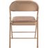 900 Star Trail Brown Fabric Padded Metal Frame Folding Chair (4-Pack)