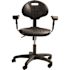 National Public Seating 16 in. - 21 in. H Polyurethane Black Task Chair with Arms
