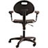 National Public Seating 16 in. - 21 in. H Polyurethane Black Task Chair with Arms