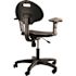 National Public Seating 16 in. - 21 in. H Polyurethane Black Task Chair with Arms