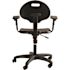 National Public Seating 16 in. - 21 in. H Polyurethane Black Task Chair with Arms
