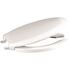 CENTOCO 820STSS Elongated Open Front Commercial Toilet Seat with Cover in White