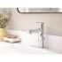 CLEVELAND FAUCET GROUP Slate Single Hole Single-Handle Bathroom Faucet with Metal Drain Assembly in Chrome