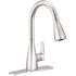 CLEVELAND FAUCET GROUP Slate Single-Handle Pull-Down Sprayer Kitchen Faucet with Deck Plate in Chrome