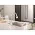 CLEVELAND FAUCET GROUP Slate Single-Handle Pull-Down Sprayer Kitchen Faucet with Deck Plate in Chrome