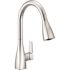 CLEVELAND FAUCET GROUP Slate Single-Handle Pull-Down Sprayer Kitchen Faucet with Deck Plate in Chrome