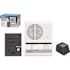 LEM Series Surface Mount 1-Channel Audio Intercom with LE-D Door and LEM-1DL Master Stations, Power Supply, White/Black