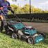 Makita 21 in. 18V X2 (36V) LXT Lithium-Ion Cordless Walk Behind Push Lawn Mower Kit with 4 Batteries (5.0 Ah)