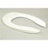 CENTOCO Elongated Open Front No Cover Commercial Toilet Seat in White